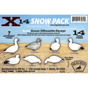 Big Al's Decoys X14 Snow Goose Silhouette Pack