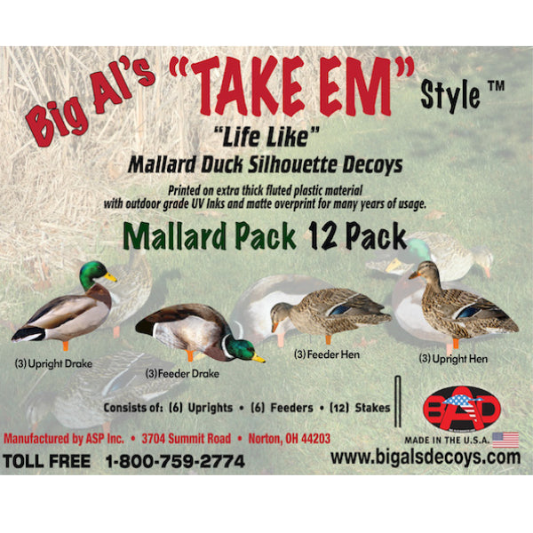 Big Al's Mallard Silhouette Duck Decoys