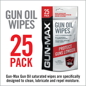 Real Avid GUN-MAX GUN OIL WIPES – 25 PACK