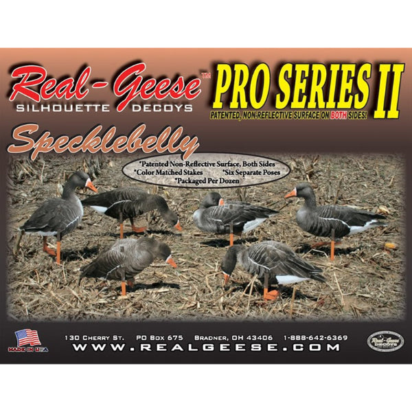 Real-Geese Pro Series 2 Silhouette Specklebelly Geese 12 Pack