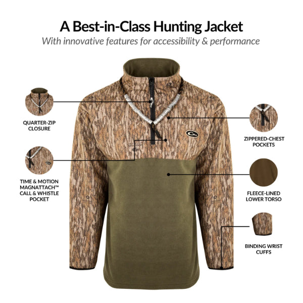 Drake Waterfowl MST Eqwader 1/4 Zip Refuge Jacket - Canadian