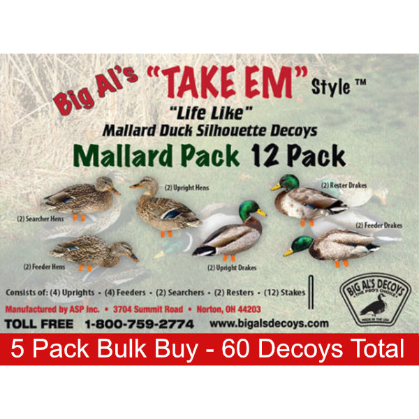 Big Als Mallard Duck Silhouette Decoy Bulk Pack Canadian Waterfowl
