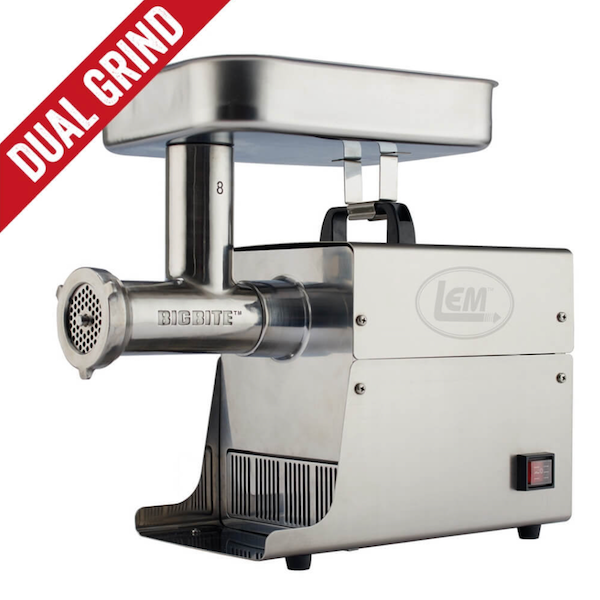 LEM Dual Grind #8 Big Bite Meat Grinder - 0.5HP - Canadian