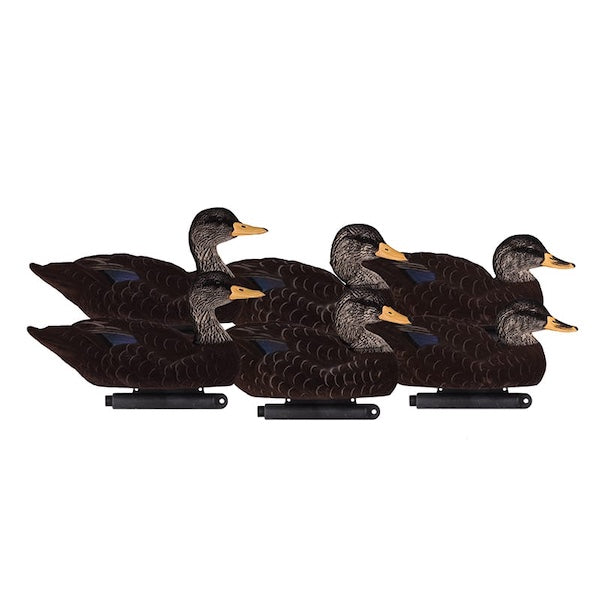Dakota Xtreme Fully Flocked Black Duck Decoys