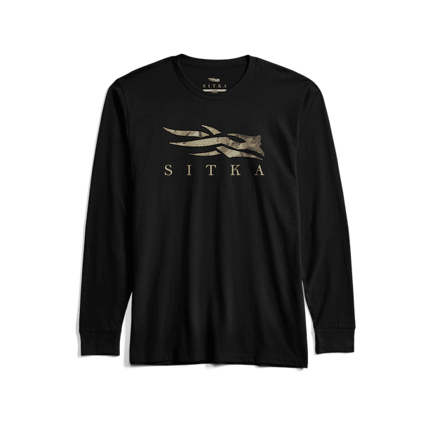 SITKA Icon Optifade Long Sleeve Tee Black Marsh