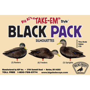 Big Al's Decoys Black Duck Silhouette Decoys