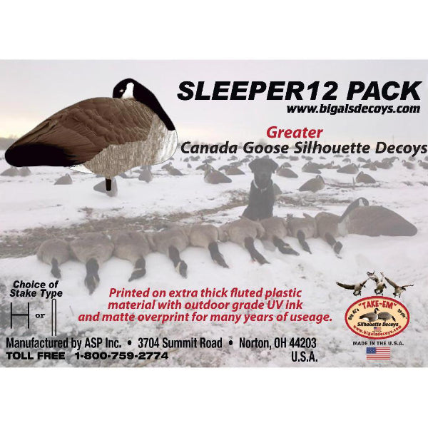 Big Al's Sleeper Greater Canada Goose Silhouettes