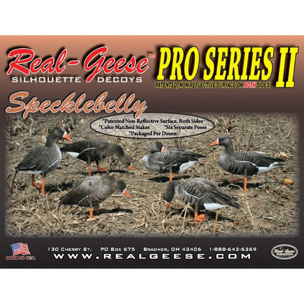 Real-Geese Pro Series 2 Silhouette Specklebelly Geese 12 Pack ...